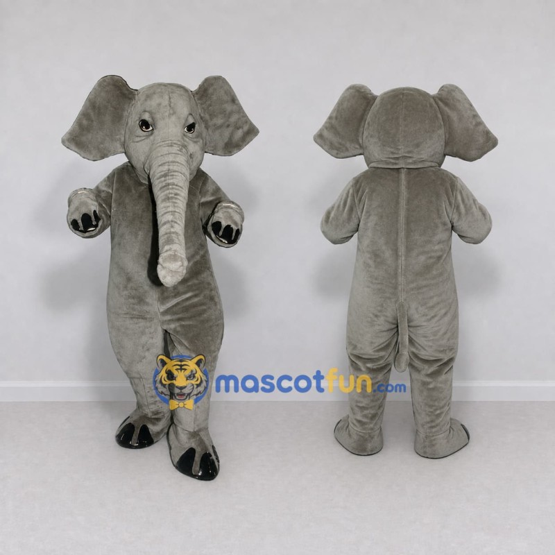 Custom Gray Elephant Mascot Costume Adult Full Body Suit for Wildlife Events Custom Gray Elephant Mascot Costume Adult Full Body Suit for Wildlife Events