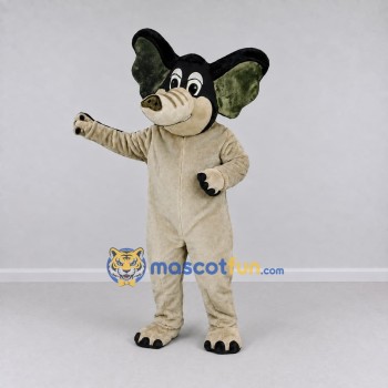 Custom Cream and Black Elephant Character Mascot Costume Adult Full Body Suit for School Events Custom Cream and Black Elephant Character Mascot Costume Adult Full Body Suit for School Events