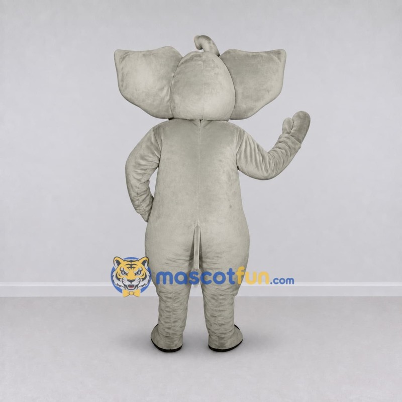 Custom Light Gray Elephant with a Raised Trunk Mascot Costume Adult Full Body Suit for Wildlife Events Custom Light Gray Elephant with a Raised Trunk Mascot Costume Adult Full Body Suit for Wildlife Events