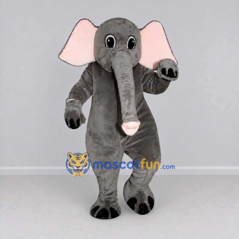 Custom Gray and Pink Elephant Mascot Costume Adult Full Body Suit for Wildlife Events Custom Gray and Pink Elephant Mascot Costume Adult Full Body Suit for Wildlife Events