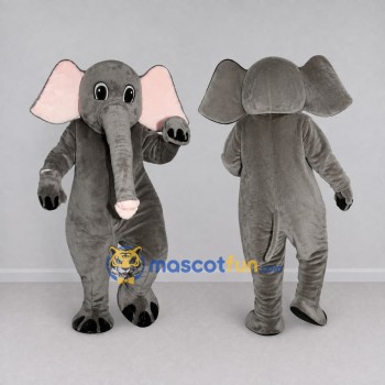Custom Gray and Pink Elephant Mascot Costume Adult Full Body Suit for Wildlife Events