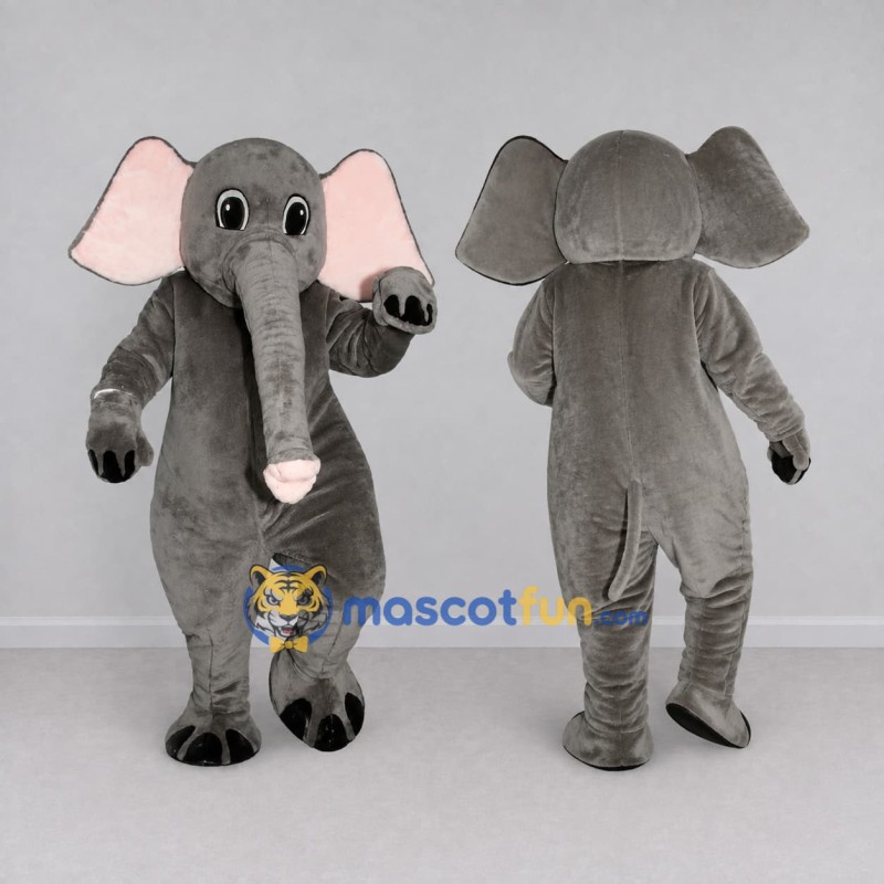 Custom Gray and Pink Elephant Mascot Costume Adult Full Body Suit for Wildlife Events Custom Gray and Pink Elephant Mascot Costume Adult Full Body Suit for Wildlife Events
