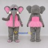 Custom Gray and Pink Elephant in a Tutu Mascot Costume Adult Full Body Suit for Dance Events Custom Gray and Pink Elephant in a Tutu Mascot Costume Adult Full Body Suit for Dance Events