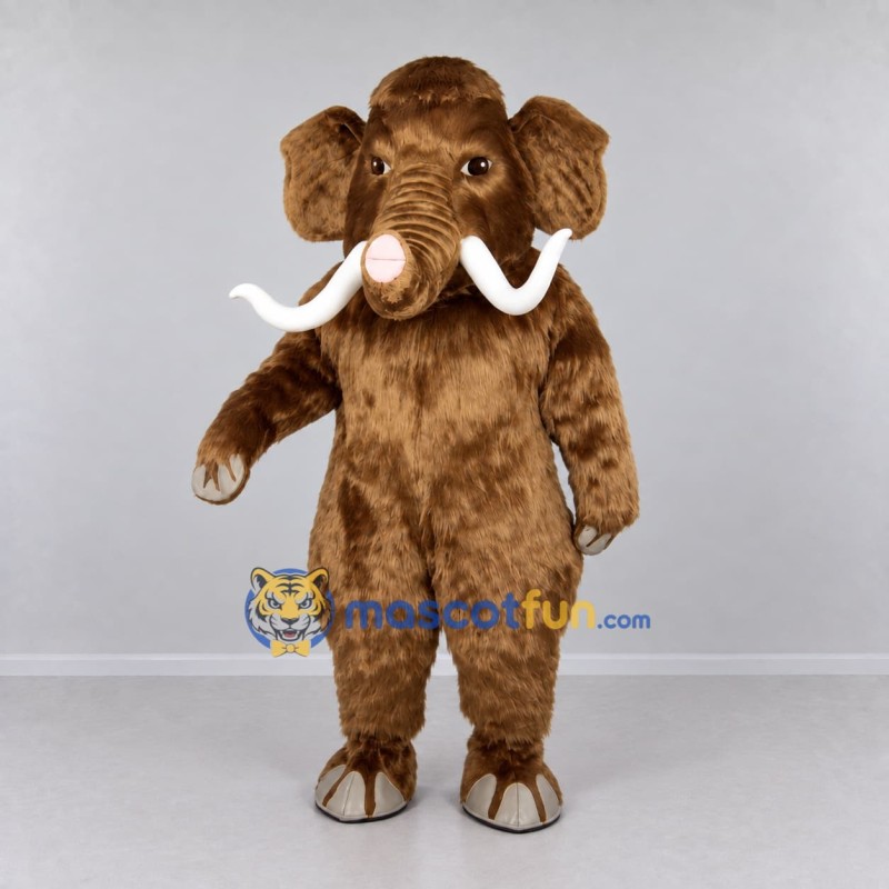Custom Brown Mammoth Mascot Costume Adult Full Body Suit for Wildlife Events