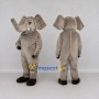 Custom Gray Elephant with a Raised Trunk Mascot Costume Adult Full Body Suit for Wildlife Events