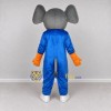 Custom Gray and Blue Elephant in a Jumpsuit Mascot Costume Adult Full Body Suit for School Events Custom Gray and Blue Elephant in a Jumpsuit Mascot Costume Adult Full Body Suit for School Events