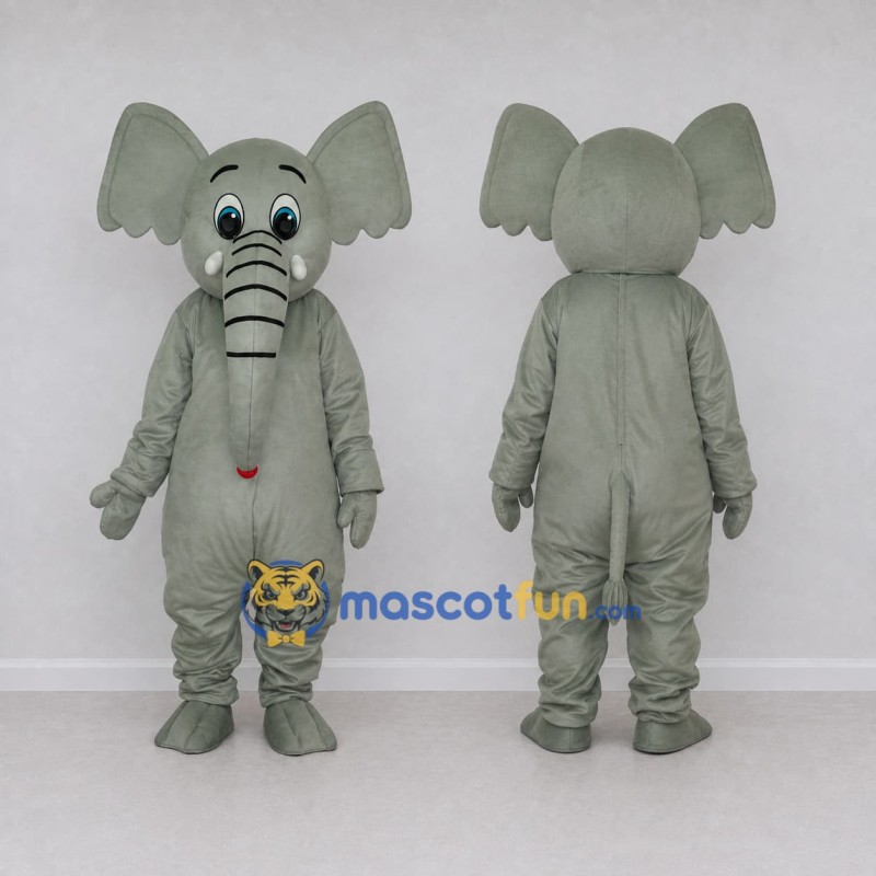 Custom Gray Elephant Mascot Costume Adult Full Body Suit for Wildlife Events Custom Gray Elephant Mascot Costume Adult Full Body Suit for Wildlife Events