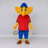 Custom Yellow and Red Elephant in a Shirt and Cap Mascot Costume Adult Full Body Suit for School Events Custom Yellow and Red Elephant in a Shirt and Cap Mascot Costume Adult Full Body Suit for School Events