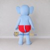 Custom Light Blue and Red Baby Elephant Character Mascot Costume Adult Full Body Suit for School Events Custom Light Blue and Red Baby Elephant Character Mascot Costume Adult Full Body Suit for School Events