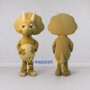 Custom Yellow and Cream Triceratops Mascot Costume Adult Full Body Suit for Dinosaur Events