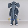 Custom Dark Gray Elephant Mascot Costume Adult Full Body Suit for Wildlife Events
