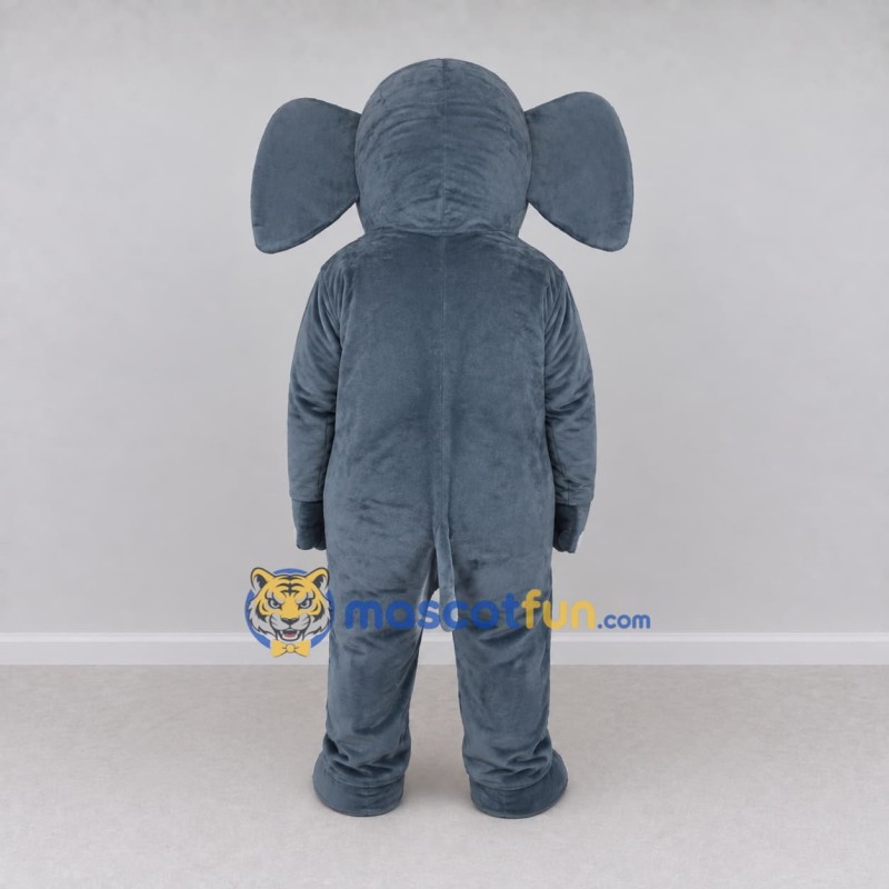 Custom Dark Gray Elephant Mascot Costume Adult Full Body Suit for Wildlife Events