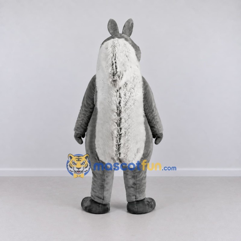 Custom Gray and White Squirrel Mascot Costume Adult Full Body Suit for Wildlife Events Custom Gray and White Squirrel Mascot Costume Adult Full Body Suit for Wildlife Events