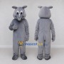 Custom Gray Rhinoceros Mascot Costume Adult Full Body Suit for Wildlife Events