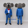 Custom Gray and Blue Koala in a Suit Mascot Costume Adult Full Body Suit for Community Events