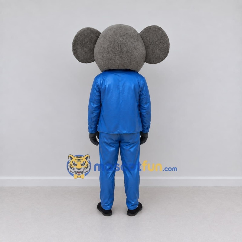 Custom Gray and Blue Koala in a Suit Mascot Costume Adult Full Body Suit for Community Events