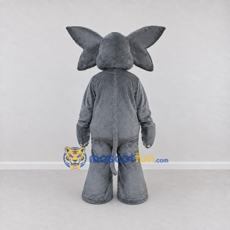 Custom Gray and Pink Elephant Character Mascot Costume Adult Full Body Suit for School Events