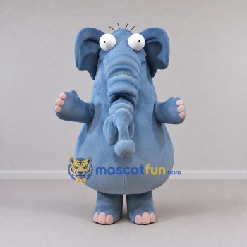 Custom Blue Elephant Character Mascot Costume Adult Full Body Suit for School Events Custom Blue Elephant Character Mascot Costume Adult Full Body Suit for School Events