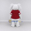 Custom White and Burgundy Elephant in a Sports Shirt Mascot Costume Adult Full Body Suit for Sports Events Custom White and Burgundy Elephant in a Sports Shirt Mascot Costume Adult Full Body Suit for Sports Events