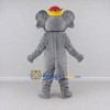Custom Gray and Gold Elephant King Mascot Costume Adult Full Body Suit for Theme Parties