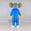 Custom Gray and Blue Elephant in a Jumpsuit Mascot Costume Adult Full Body Suit for School Events Custom Gray and Blue Elephant in a Jumpsuit Mascot Costume Adult Full Body Suit for School Events