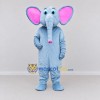 Custom Light Blue and Pink Elephant Mascot Costume Adult Full Body Suit for School Events Custom Light Blue and Pink Elephant Mascot Costume Adult Full Body Suit for School Events