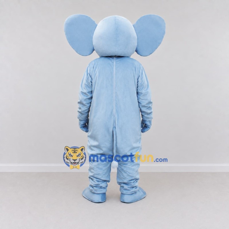 Custom Light Blue and Pink Elephant Mascot Costume Adult Full Body Suit for School Events Custom Light Blue and Pink Elephant Mascot Costume Adult Full Body Suit for School Events