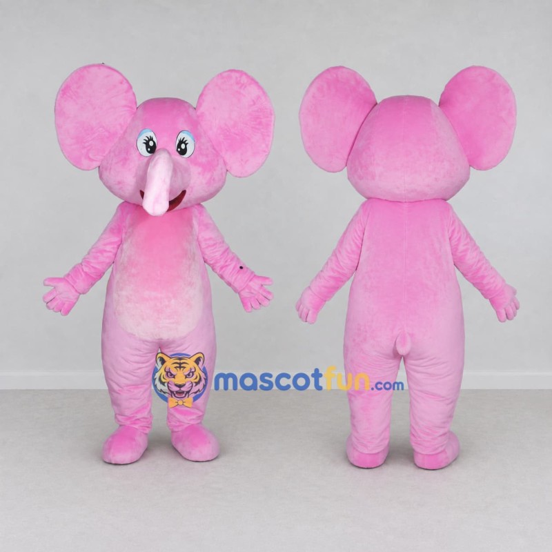 Custom Pink Elephant Character Mascot Costume Adult Full Body Suit for School Events Custom Pink Elephant Character Mascot Costume Adult Full Body Suit for School Events