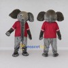 Custom Gray and Burgundy Elephant in a Sports Shirt Mascot Costume Adult Full Body Suit for Sports Events Custom Gray and Burgundy Elephant in a Sports Shirt Mascot Costume Adult Full Body Suit for Sports Events