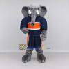 Custom Gray and Navy Blue Elephant in Sportswear Mascot Costume Adult Full Body Suit for Sports Events Custom Gray and Navy Blue Elephant in Sportswear Mascot Costume Adult Full Body Suit for Sports Events
