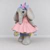 Custom Gray and Pink Elephant in a Dress Mascot Costume Adult Full Body Suit for Dance Events Custom Gray and Pink Elephant in a Dress Mascot Costume Adult Full Body Suit for Dance Events