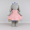 Custom Gray and Pink Elephant in a Dress Mascot Costume Adult Full Body Suit for Dance Events Custom Gray and Pink Elephant in a Dress Mascot Costume Adult Full Body Suit for Dance Events