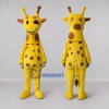 Custom Yellow and Brown Giraffe Mascot Costume Adult Full Body Suit for Wildlife Events