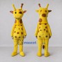 Custom Yellow and Brown Giraffe Mascot Costume Adult Full Body Suit for Wildlife Events