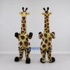 Custom Tan and Brown Long-Necked Giraffe Mascot Costume Adult Full Body Suit for Wildlife Events