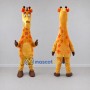 Custom Yellow and Orange Giraffe with Star Spots Mascot Costume Adult Full Body Suit for School Events
