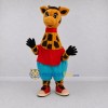 Custom Yellow and Multicolor Giraffe in a Shirt and Shorts Mascot Costume Adult Full Body Suit for School Events Custom Yellow and Multicolor Giraffe in a Shirt and Shorts Mascot Costume Adult Full Body Suit for School Events