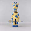 Custom Yellow and Blue Giraffe with a Bow Tie Mascot Costume Adult Full Body Suit for School Events Custom Yellow and Blue Giraffe with a Bow Tie Mascot Costume Adult Full Body Suit for School Events