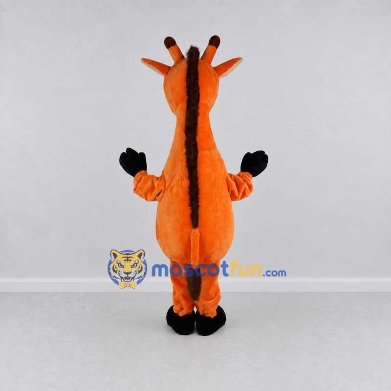Custom Orange and Brown Giraffe Mascot Costume Adult Full Body Suit for Wildlife Events Custom Orange and Brown Giraffe Mascot Costume Adult Full Body Suit for Wildlife Events