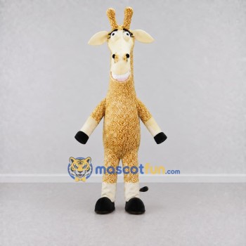 Custom Tan and Cream Giraffe Mascot Costume Adult Full Body Suit for Wildlife Events Custom Tan and Cream Giraffe Mascot Costume Adult Full Body Suit for Wildlife Events