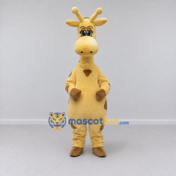 Custom Yellow and Brown Giraffe Mascot Costume Adult Full Body Suit for Wildlife Events