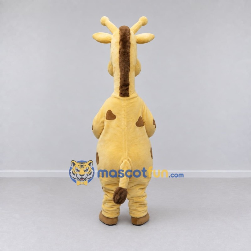 Custom Yellow and Brown Giraffe Mascot Costume Adult Full Body Suit for Wildlife Events