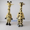 Custom Tan and Black Long-Necked Giraffe Mascot Costume Adult Full Body Suit for Wildlife Events