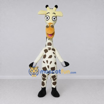 Custom Cream and Brown Long-Necked Giraffe Mascot Costume Adult Full Body Suit for Wildlife Events Custom Cream and Brown Long-Necked Giraffe Mascot Costume Adult Full Body Suit for Wildlife Events