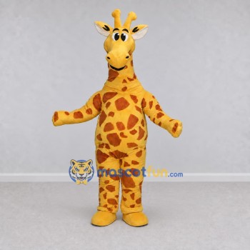 Custom Yellow and Orange Giraffe Mascot Costume Adult Full Body Suit for Wildlife Events