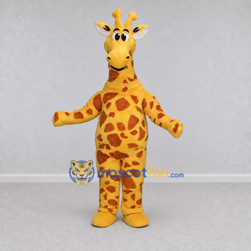 Custom Yellow and Orange Giraffe Mascot Costume Adult Full Body Suit for Wildlife Events Custom Yellow and Orange Giraffe Mascot Costume Adult Full Body Suit for Wildlife Events