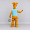 Custom Orange and Blue Giraffe in a Vest Mascot Costume Adult Full Body Suit for School Events Custom Orange and Blue Giraffe in a Vest Mascot Costume Adult Full Body Suit for School Events