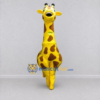 Custom Yellow and Brown Giraffe Mascot Costume Adult Full Body Suit for Wildlife Events