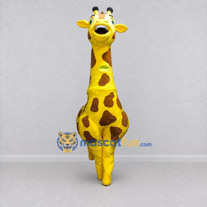 Custom Yellow and Brown Giraffe Mascot Costume Adult Full Body Suit for Wildlife Events Custom Yellow and Brown Giraffe Mascot Costume Adult Full Body Suit for Wildlife Events