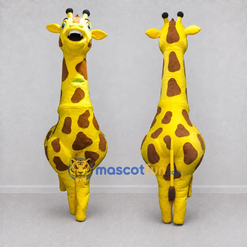 Custom Yellow and Brown Giraffe Mascot Costume Adult Full Body Suit for Wildlife Events Custom Yellow and Brown Giraffe Mascot Costume Adult Full Body Suit for Wildlife Events